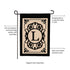 Cambridge Monogram Garden Applique Flag, Letter L