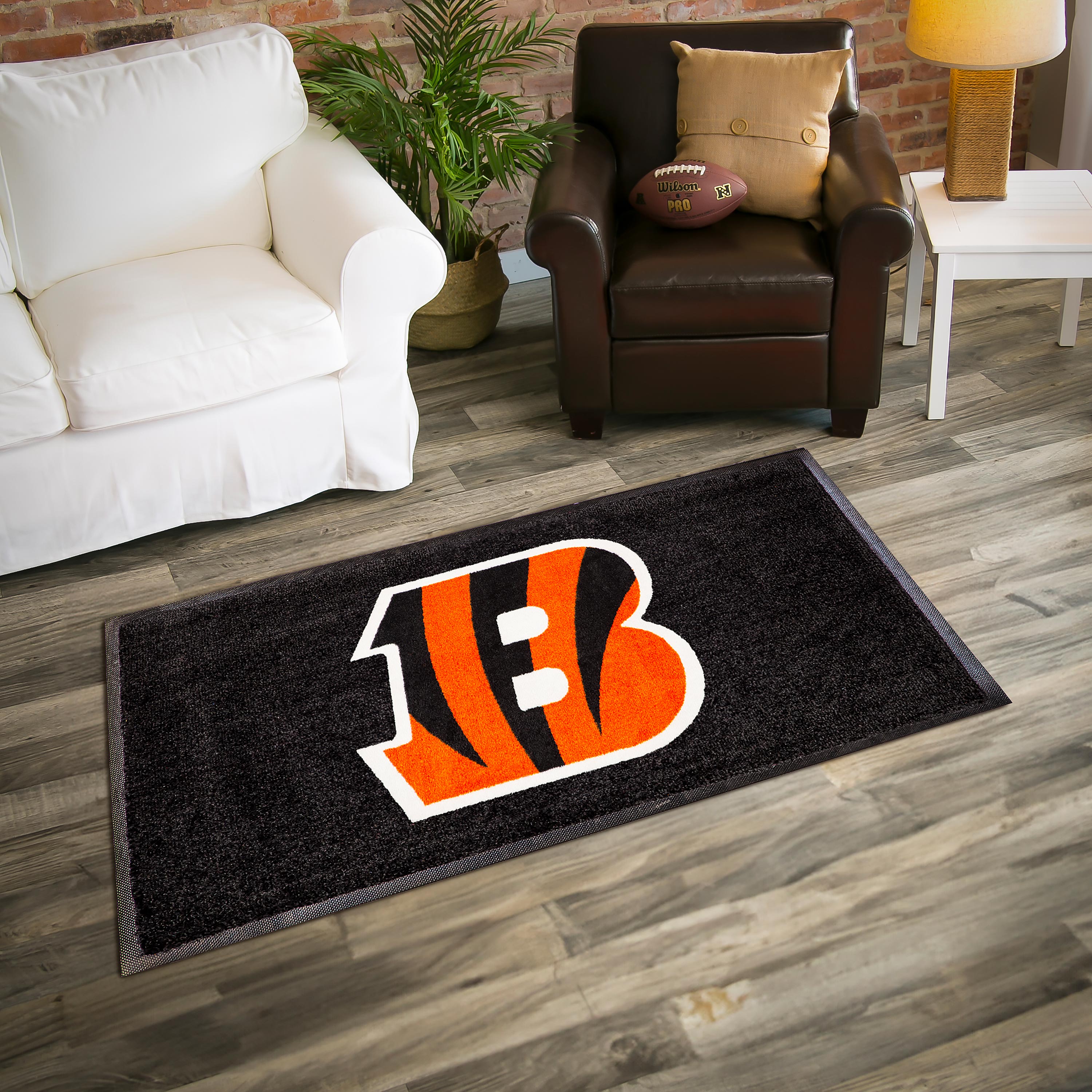 3'x5'  Large USA Indoor Outdoor Entryway Mat, Cincinnati Bengals
