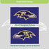 3'x5' Single Sided Flag w/ 2 Grommets, Baltimore Ravens
