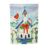 Christmas Birdhouse Suede Garden Flag