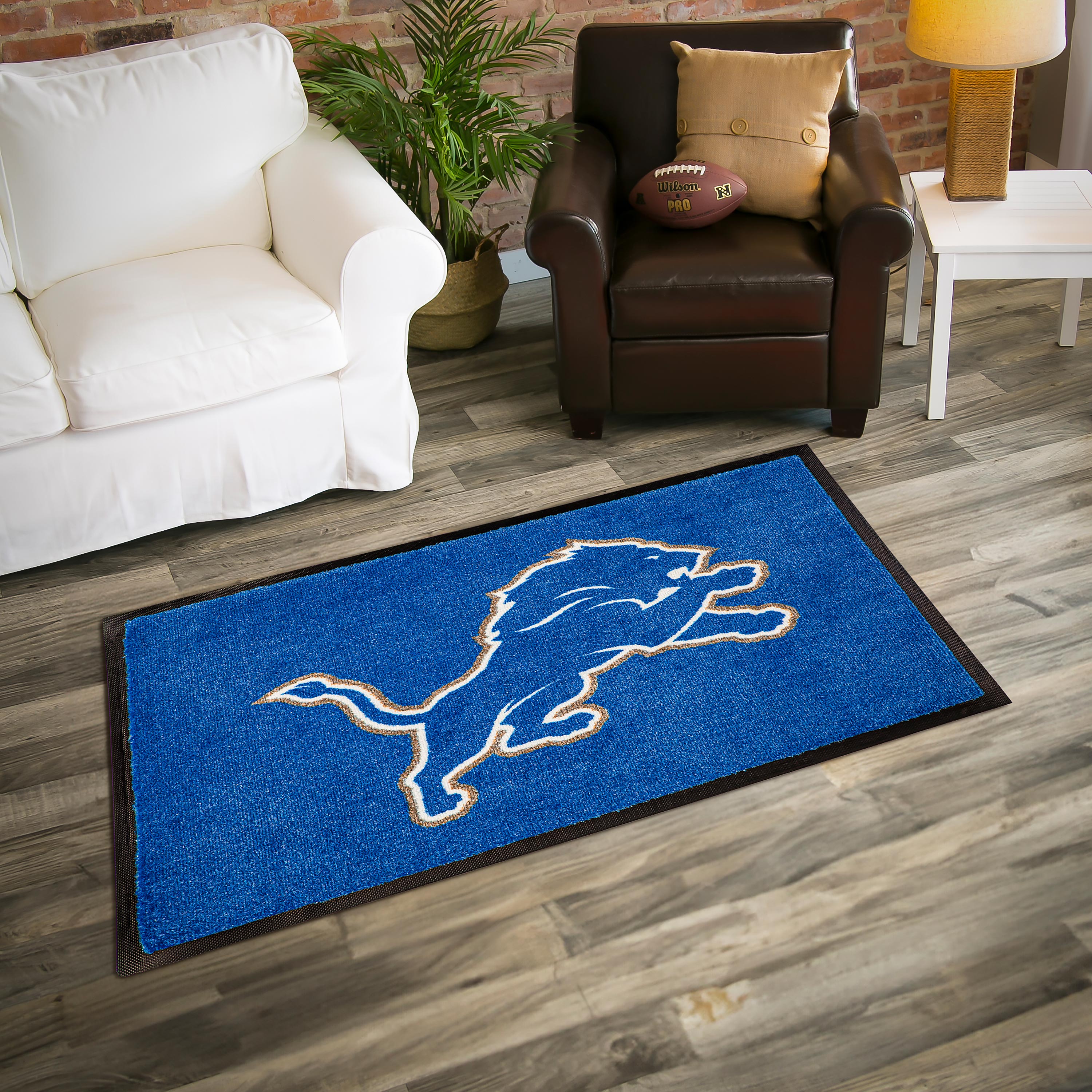 3'x5'  Large USA Indoor Outdoor Entryway Mat, Detroit Lions