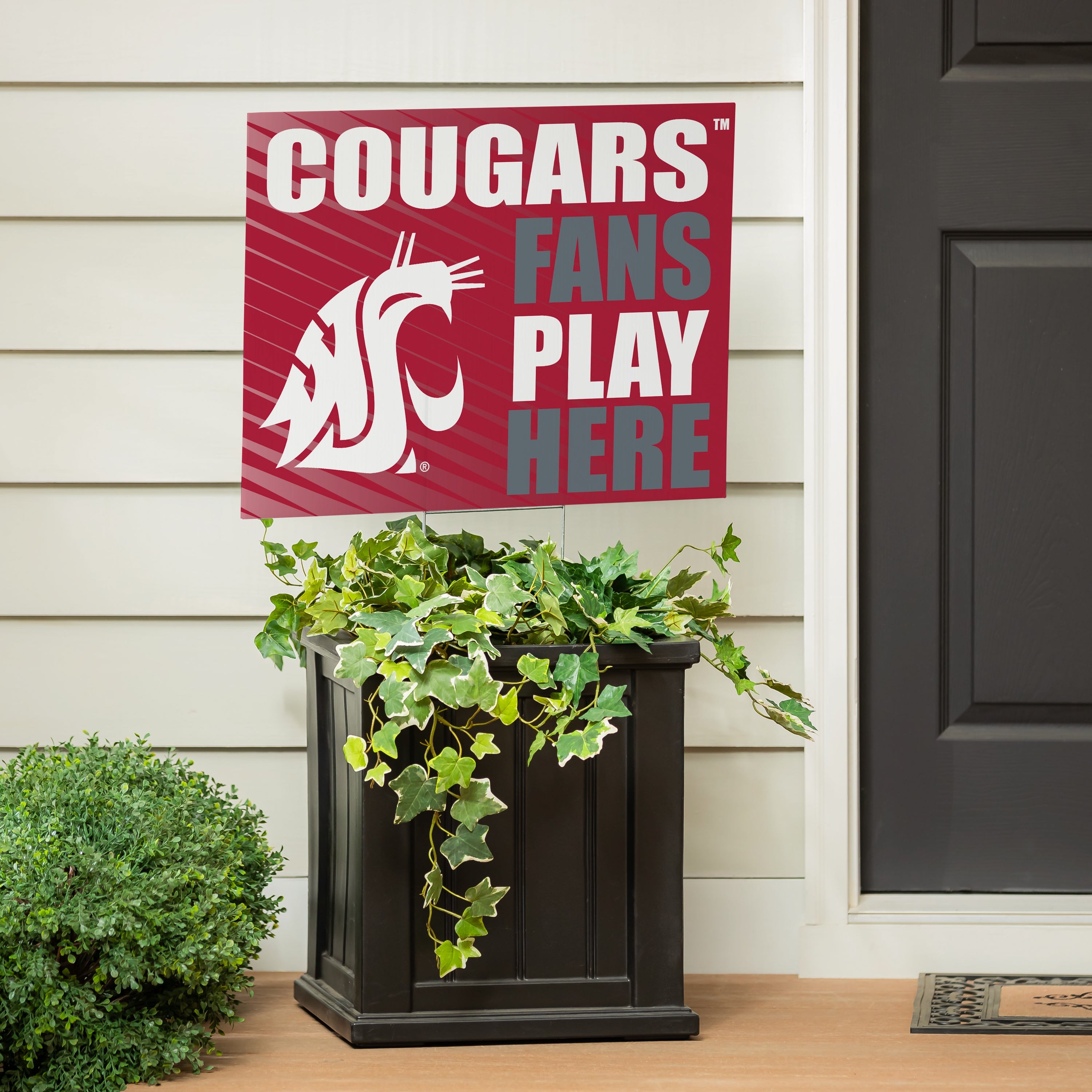 Washington State University Coroplast Yard Sign "Fans Play Here"