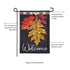 Welcome Autumn Leaves Garden Linen Flag