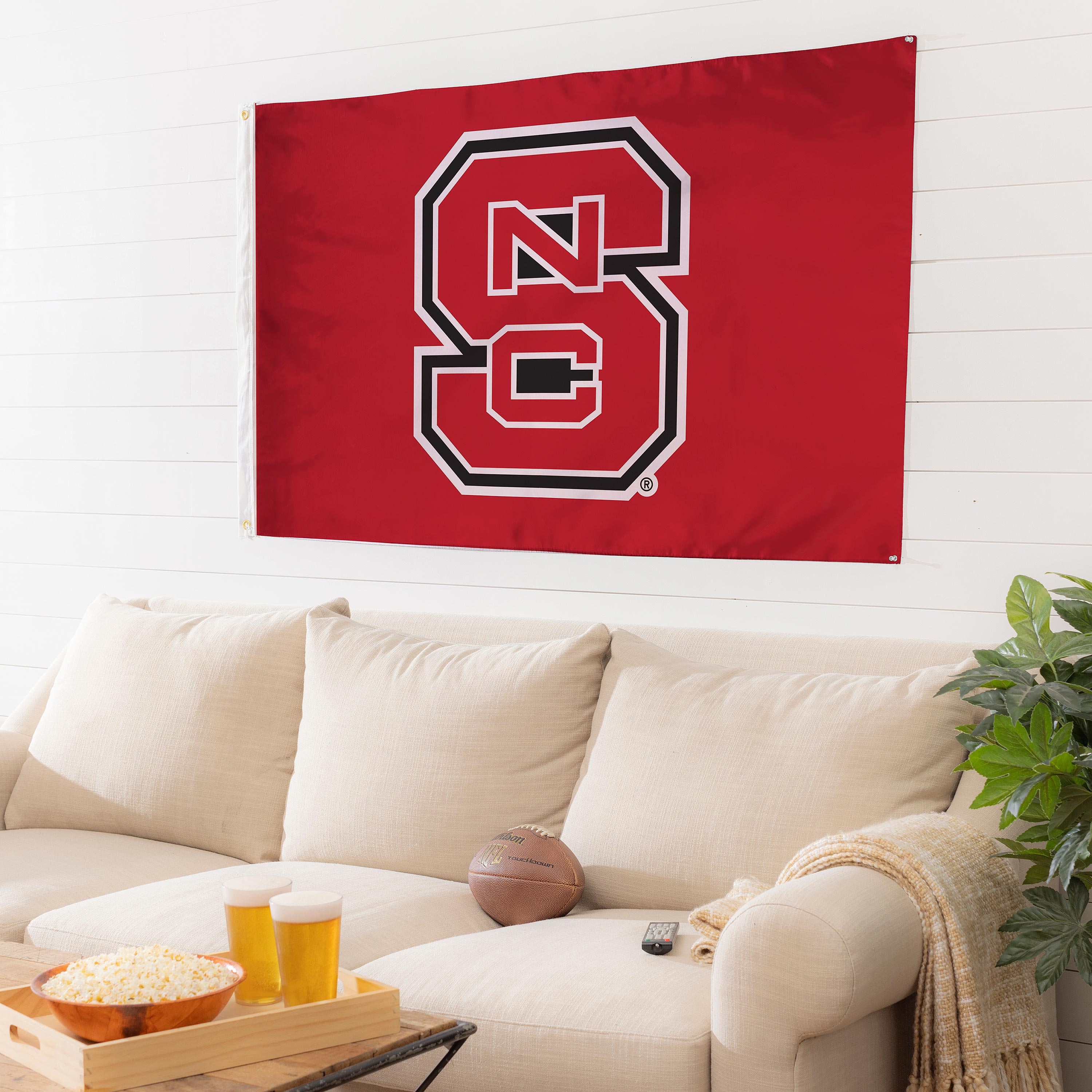 North Carolina State University Single Sided Flag w/ 2 Grommets, 3'x5'