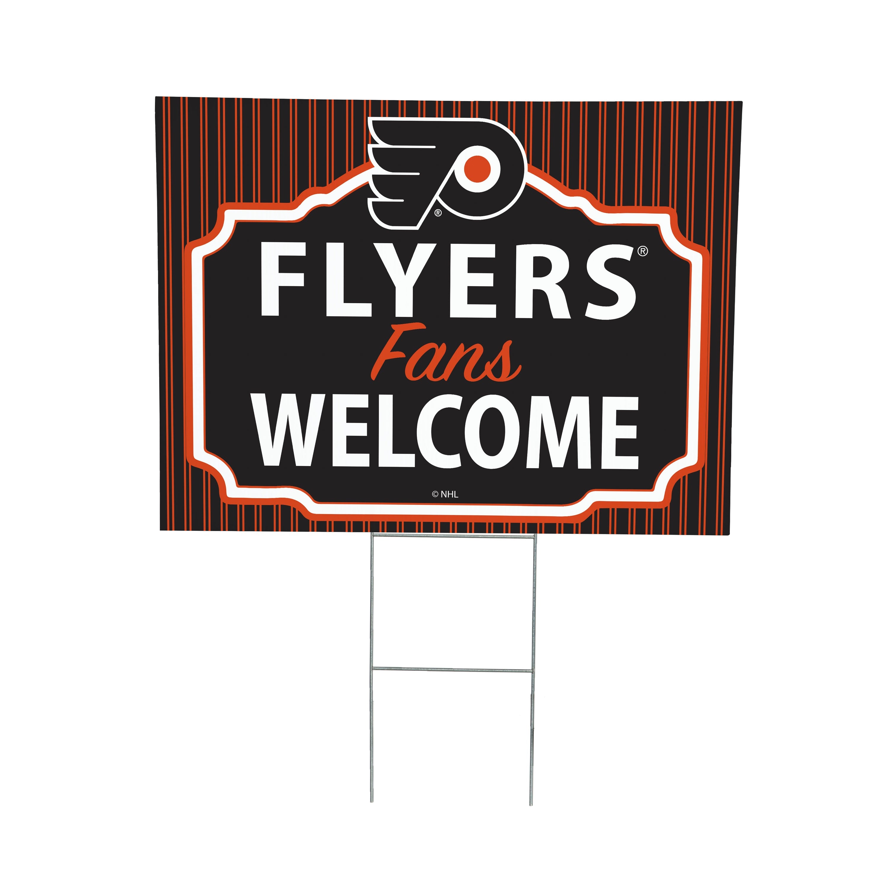 Philadelphia Flyers Coroplast Yard Sign, "Fans Welcome"