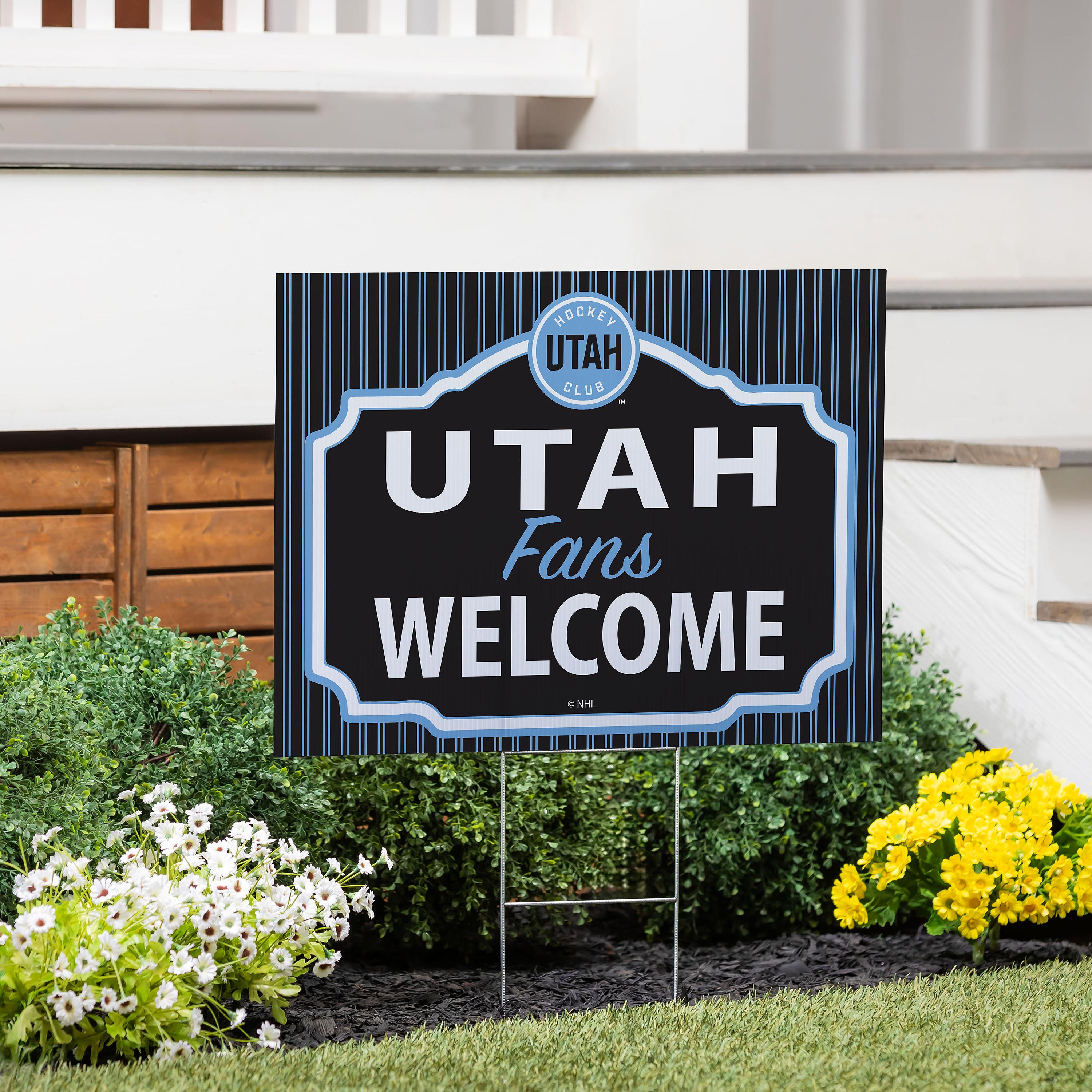 Utah Hockey Club Coroplast Yard Sign, "Fans Welcome"