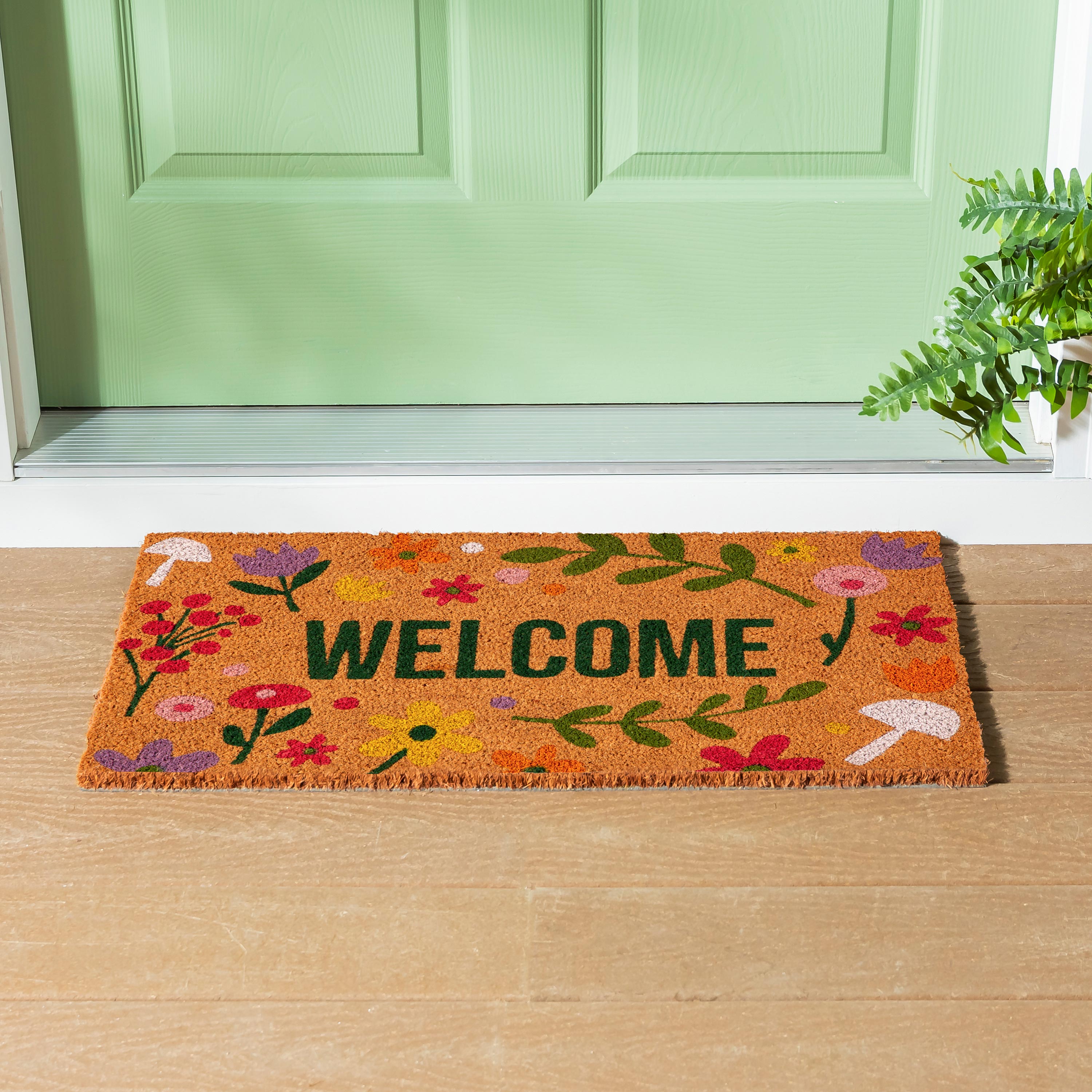 Spring Floral Haven Coir Mat