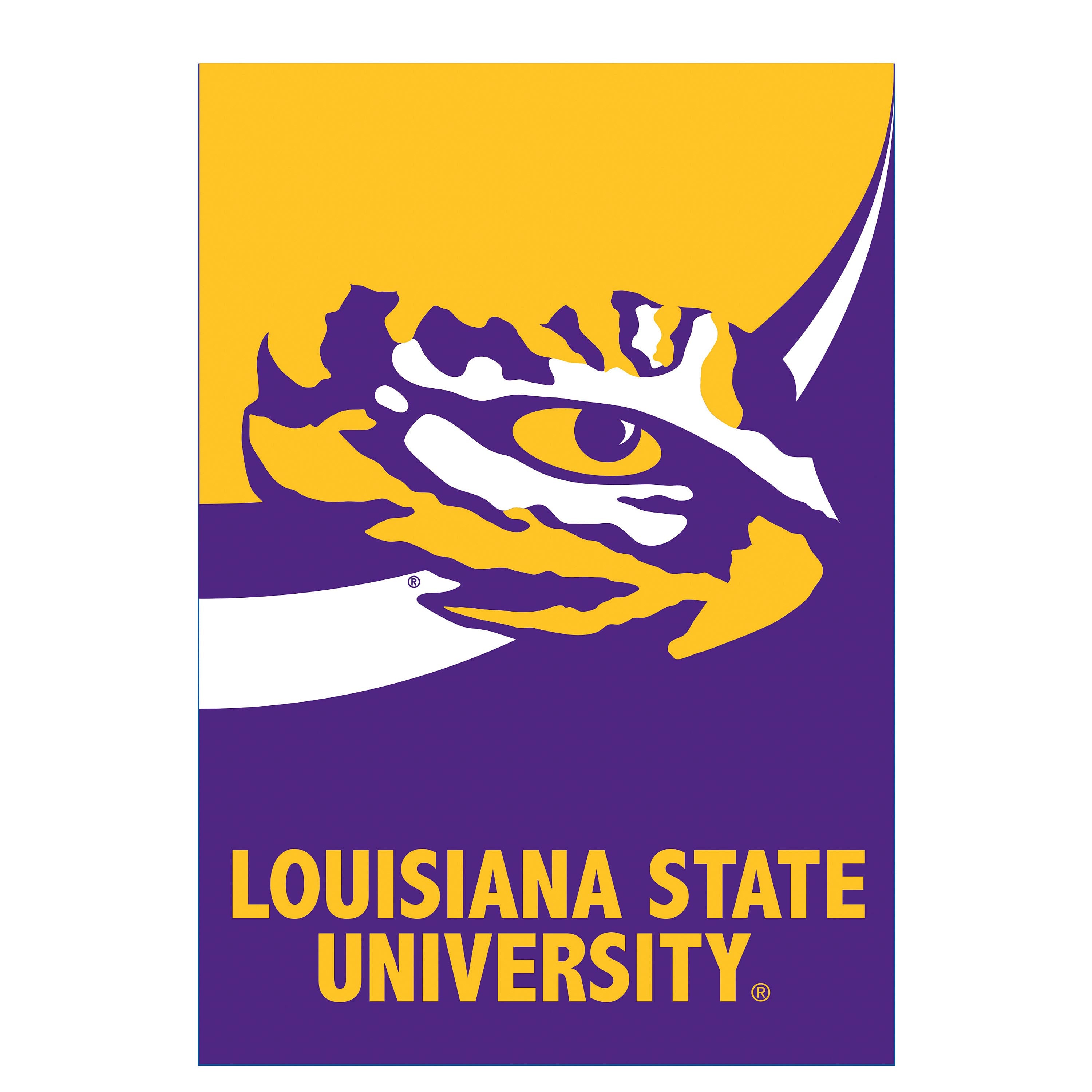 Louisiana State University Burlap Flag House Size