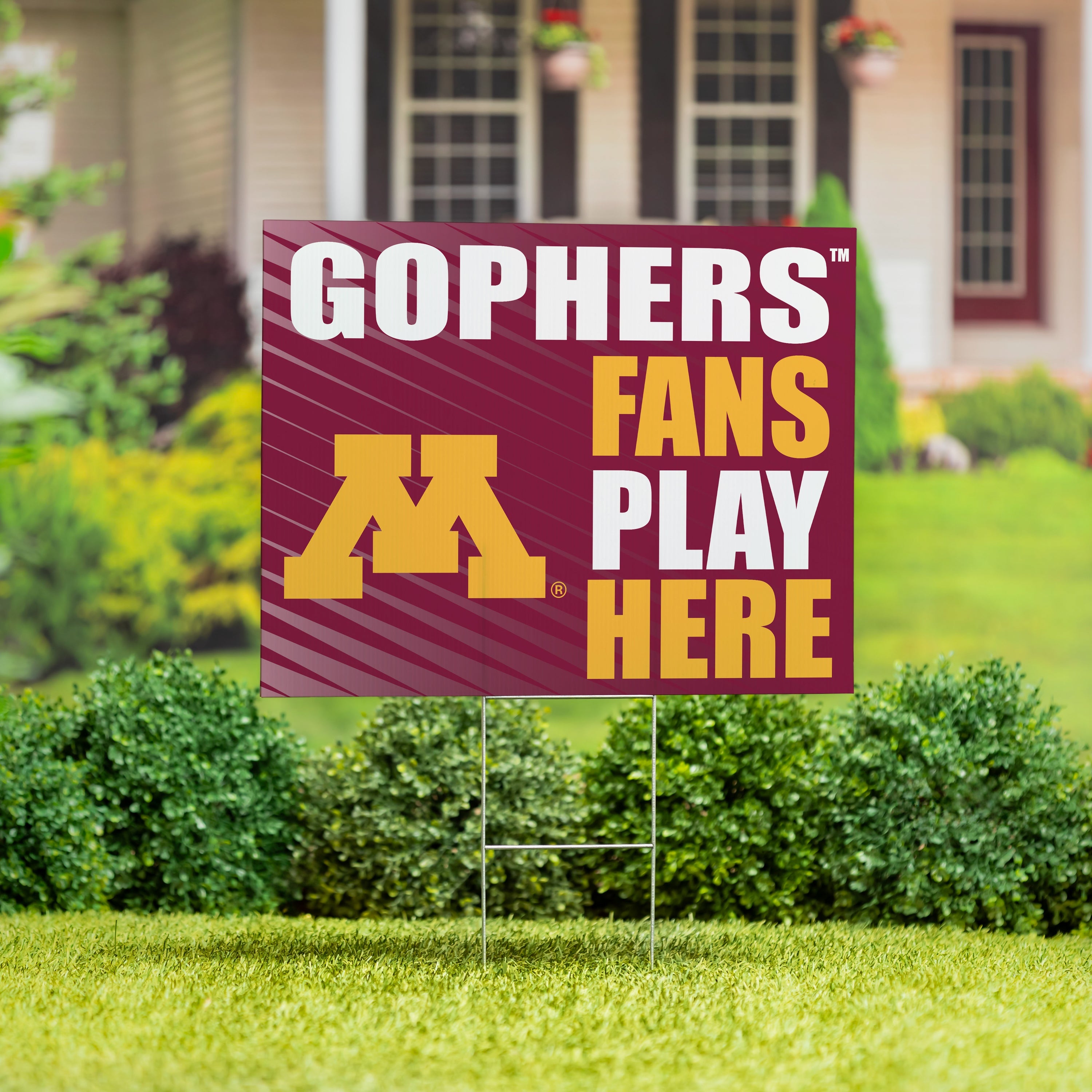 University of Minnesota Coroplast Yard Sign "Fans Play Here"