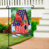 Patriotic Cardinal Birdhouse Suede Garden Flag