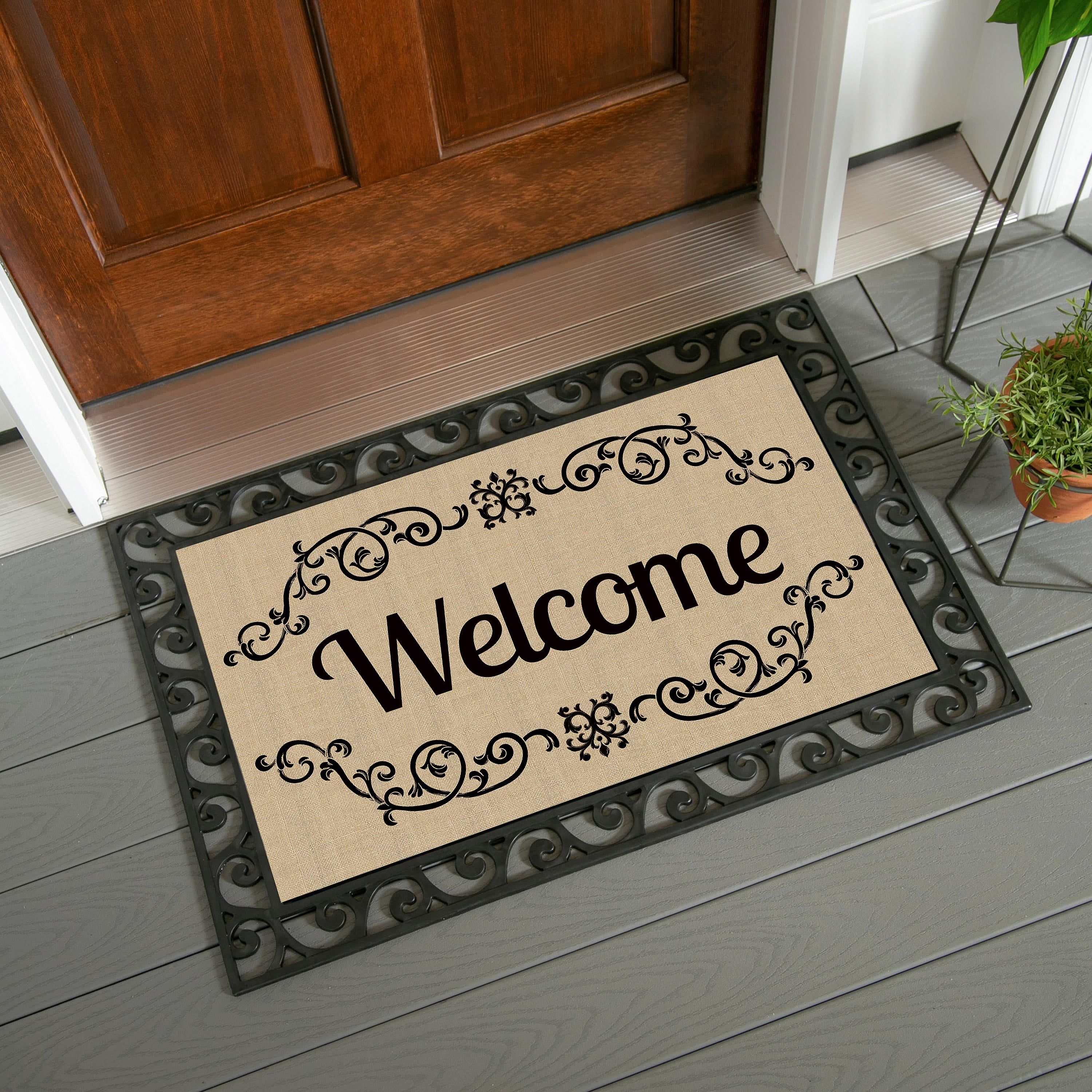 Boxwood Framed Plaid Sassafras Estate Switch Mat