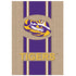 LSU Tigers Burlap Stripe Logo Garden Flag