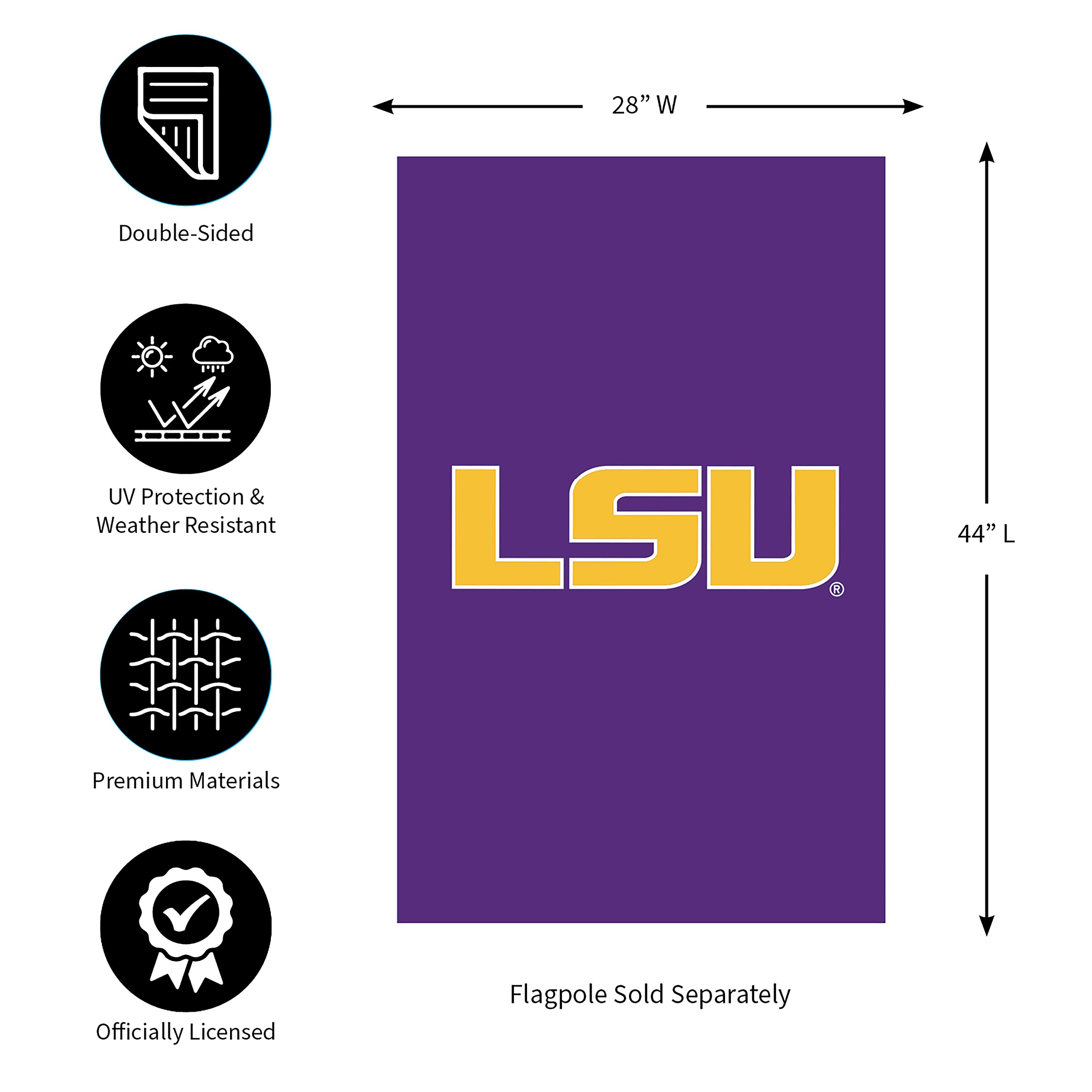 Applique Flag, Reg, Louisiana State University