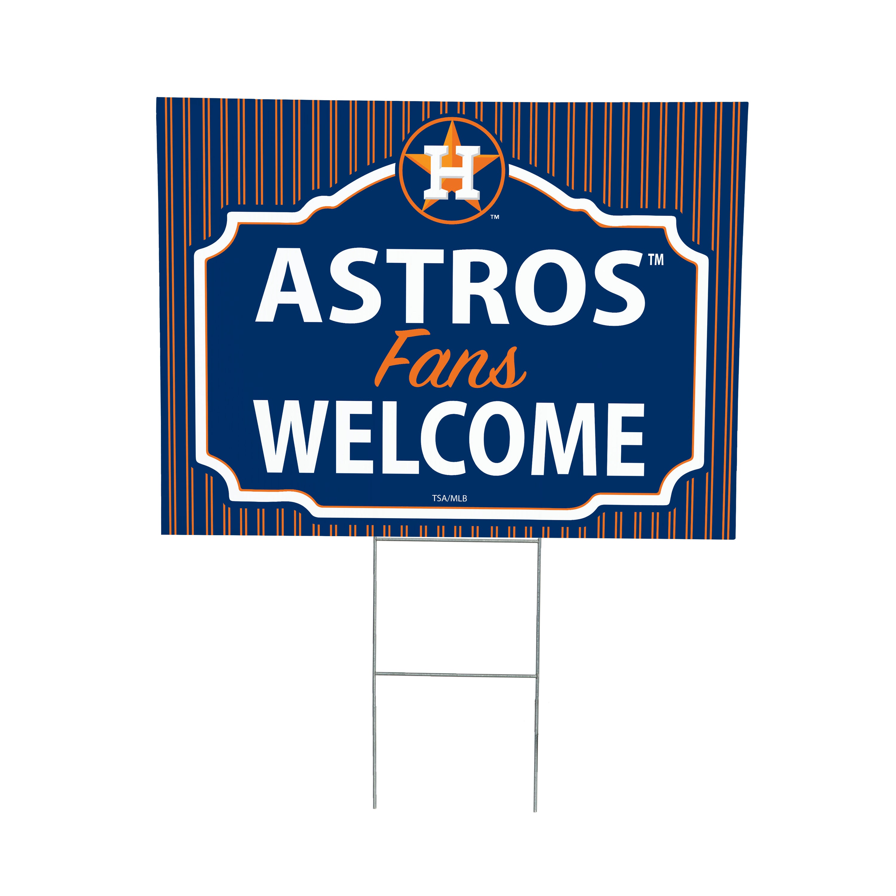 Houston Astros Coroplast Yard Sign, "Fans Welcome"