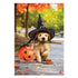 Goldens With Broom Suede Garden Flag