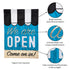We Are Open Garden Applique Flag