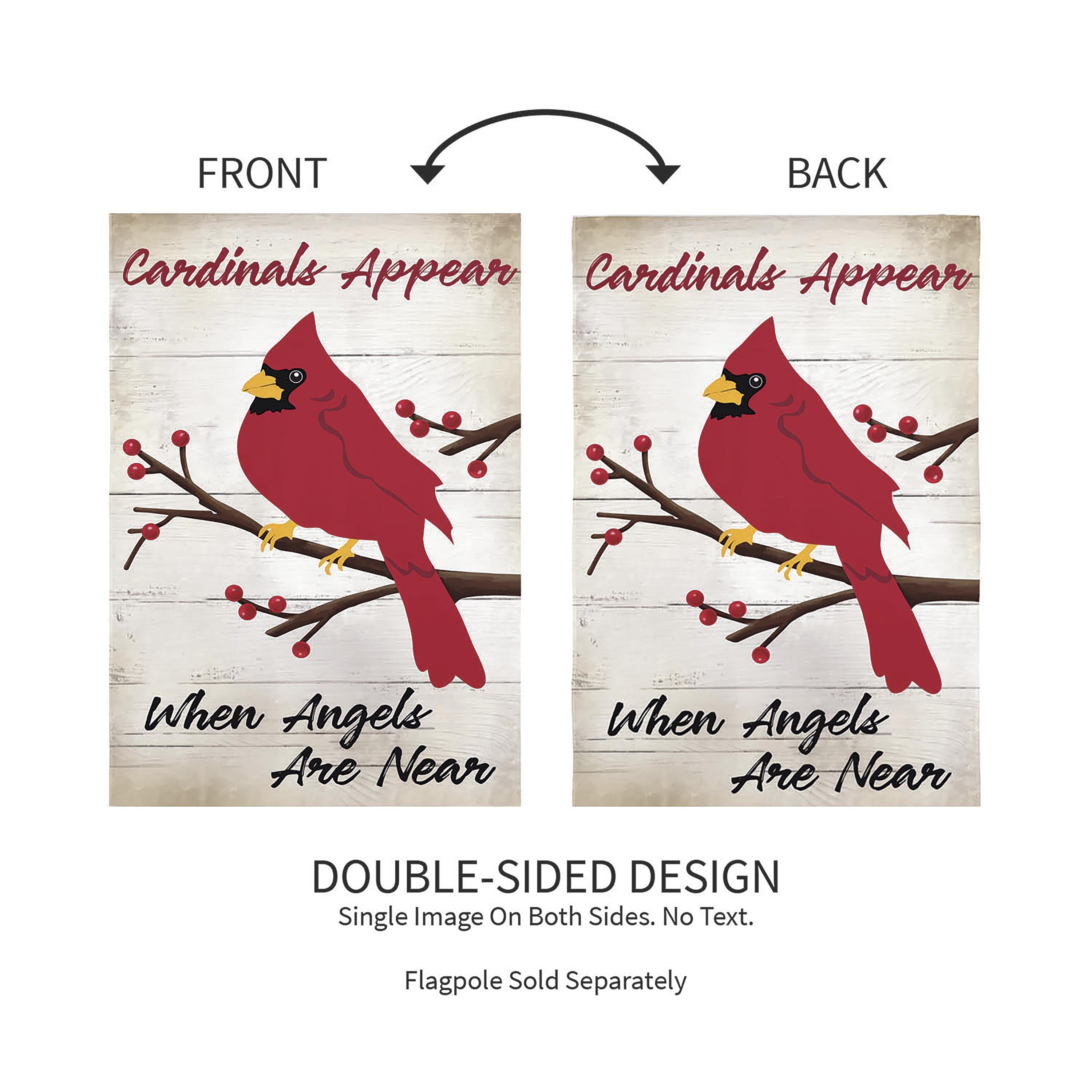 When Angels are Near Applique Garden Flag