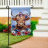 Patriotic Highland Cow Applique Garden Flag