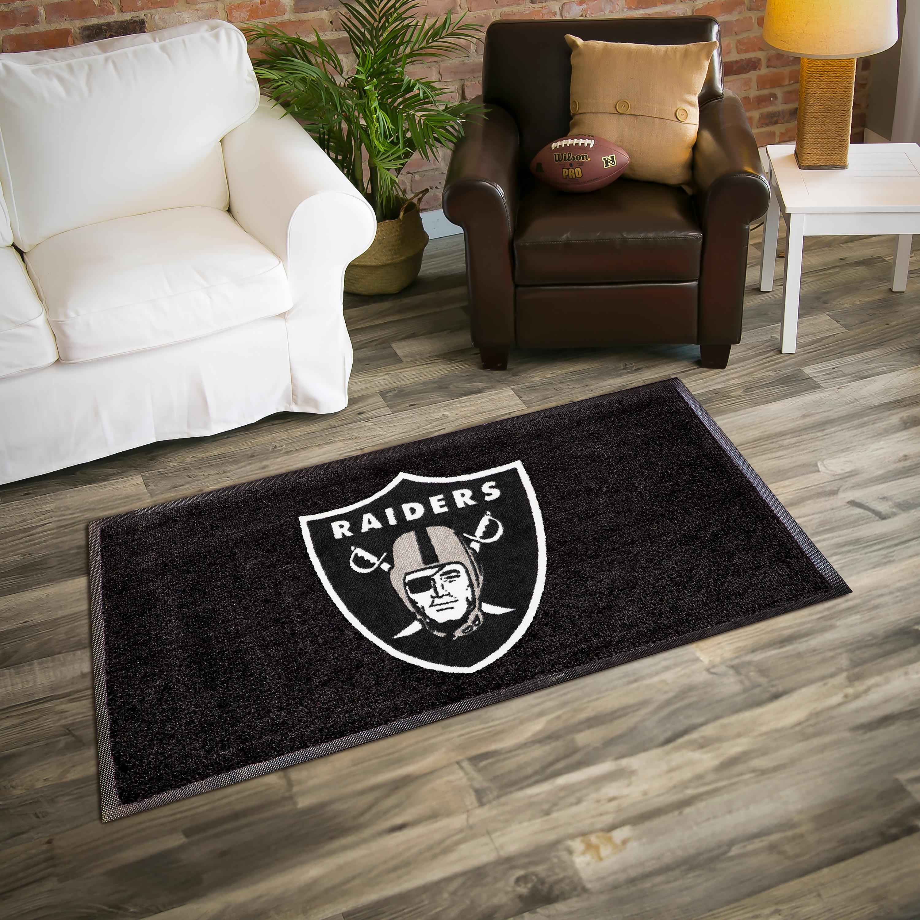 3'x5'  Large USA Indoor Outdoor Outdoor Entryway Mat, Las Vegas Raiders