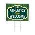 Oakland A's Coroplast Yard Sign, "Fans Welcome"