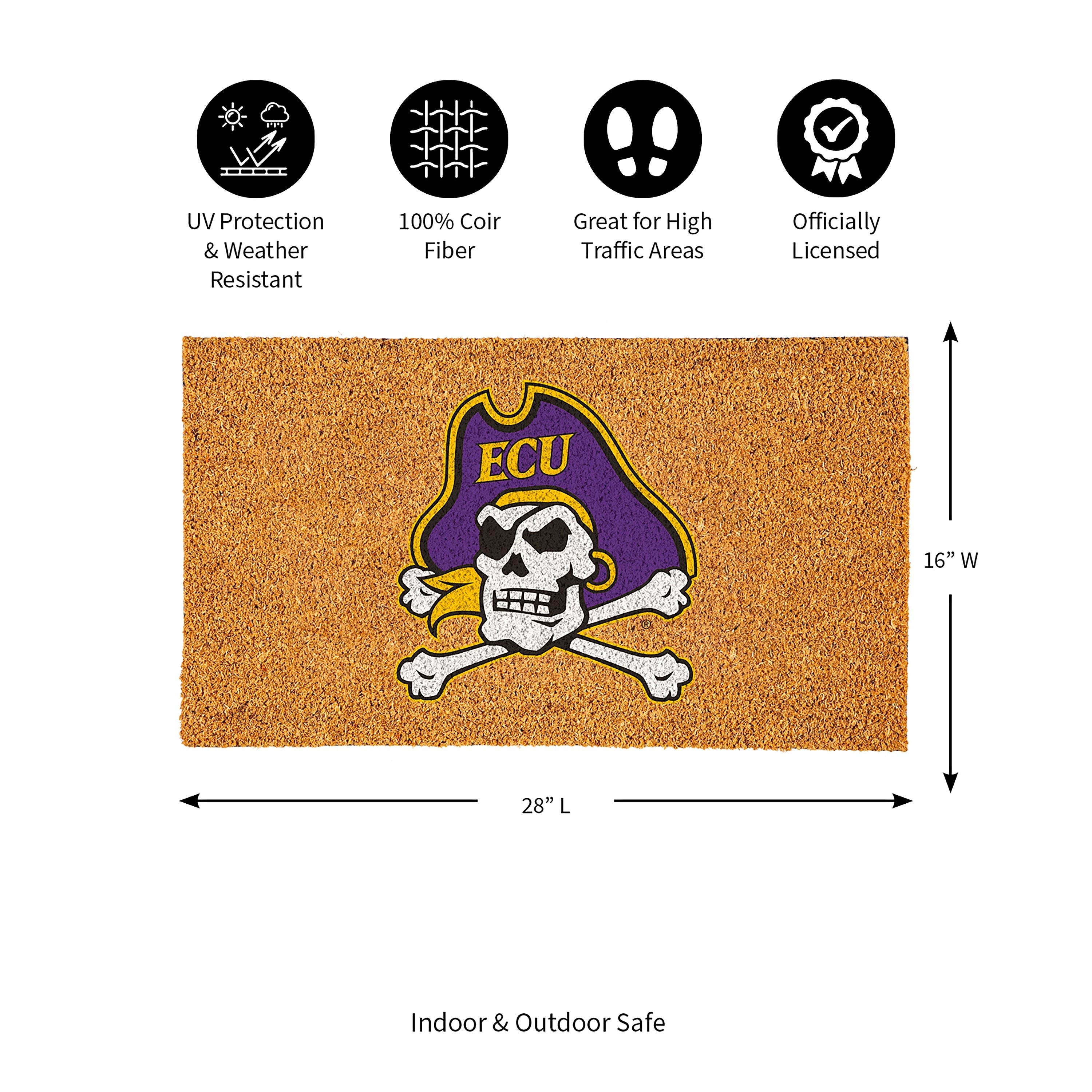 Coir Mat, 16"x28", East Carolina University