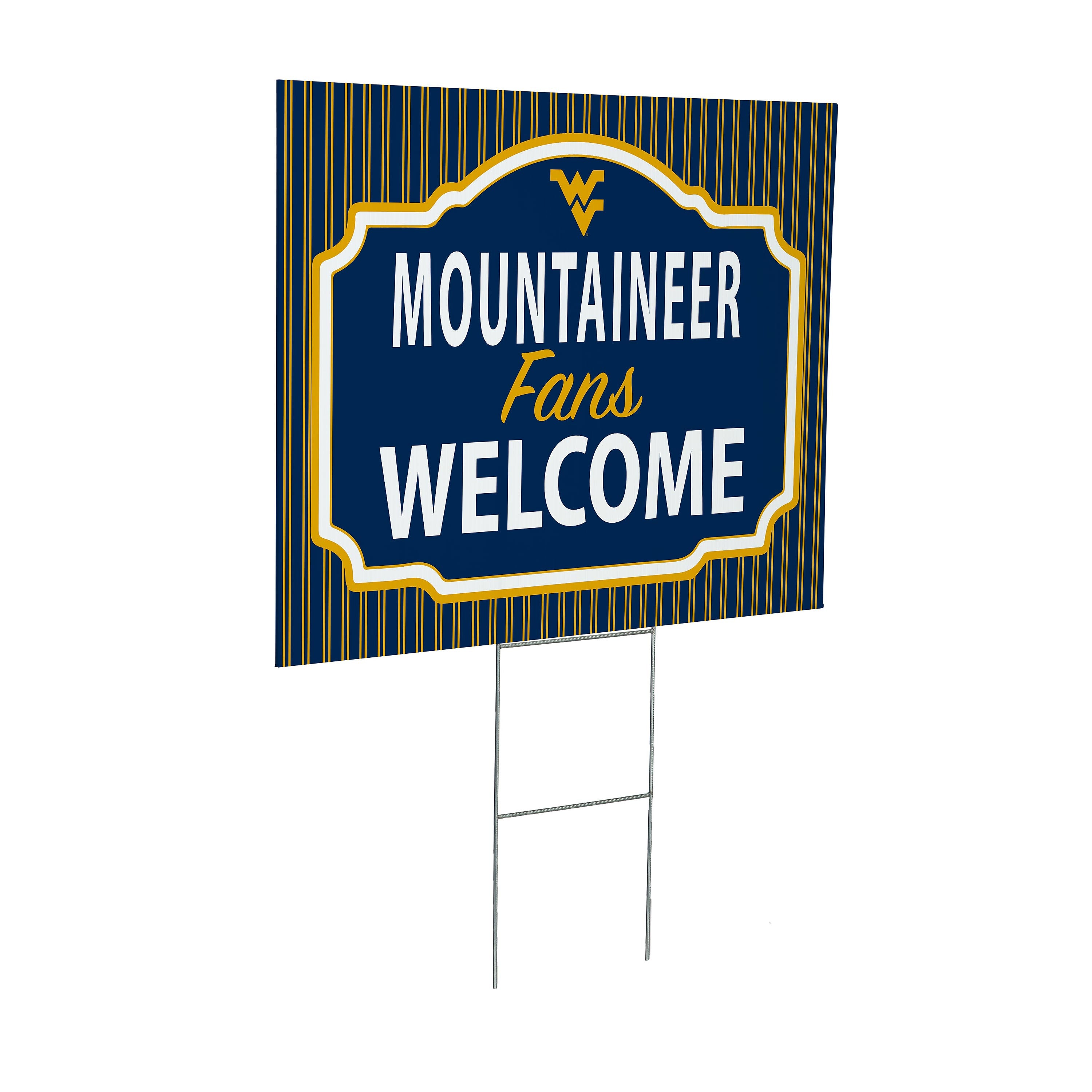 West Virginia University Coroplast Yard Sign, "Fans Welcome"