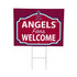 Los Angeles Angels Coroplast Yard Sign, "Fans Welcome"