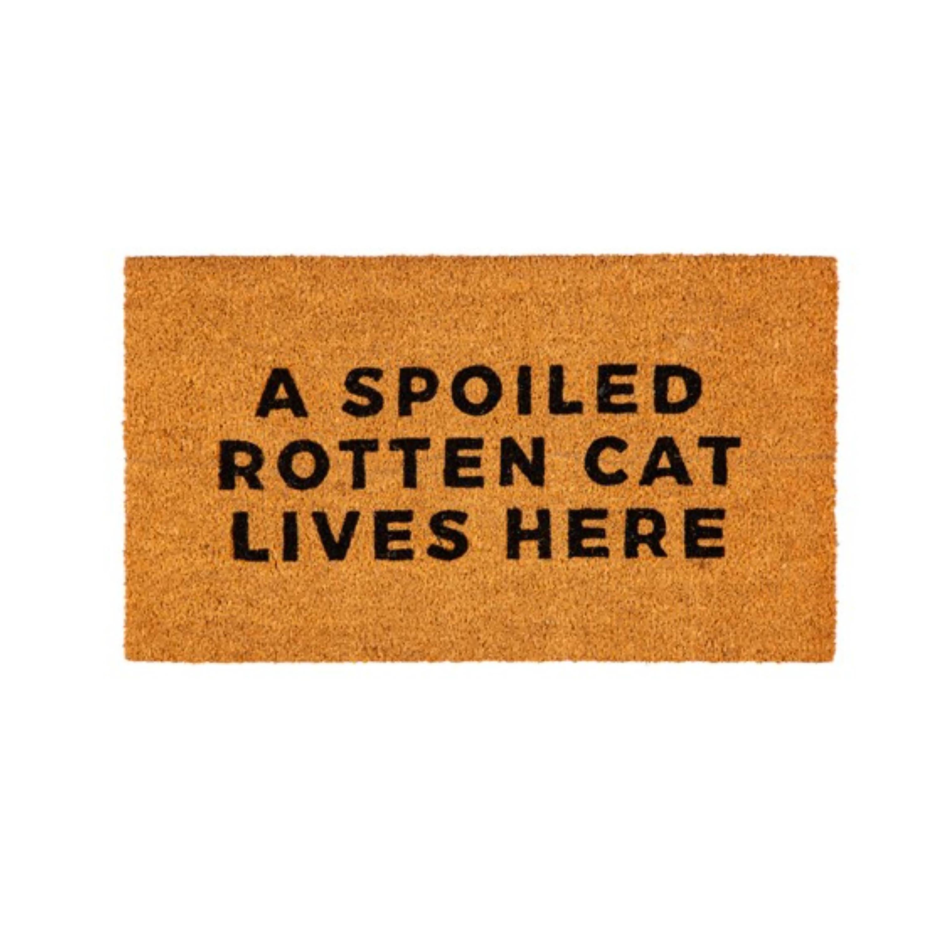 A spoiled rotten cat Coir Mat