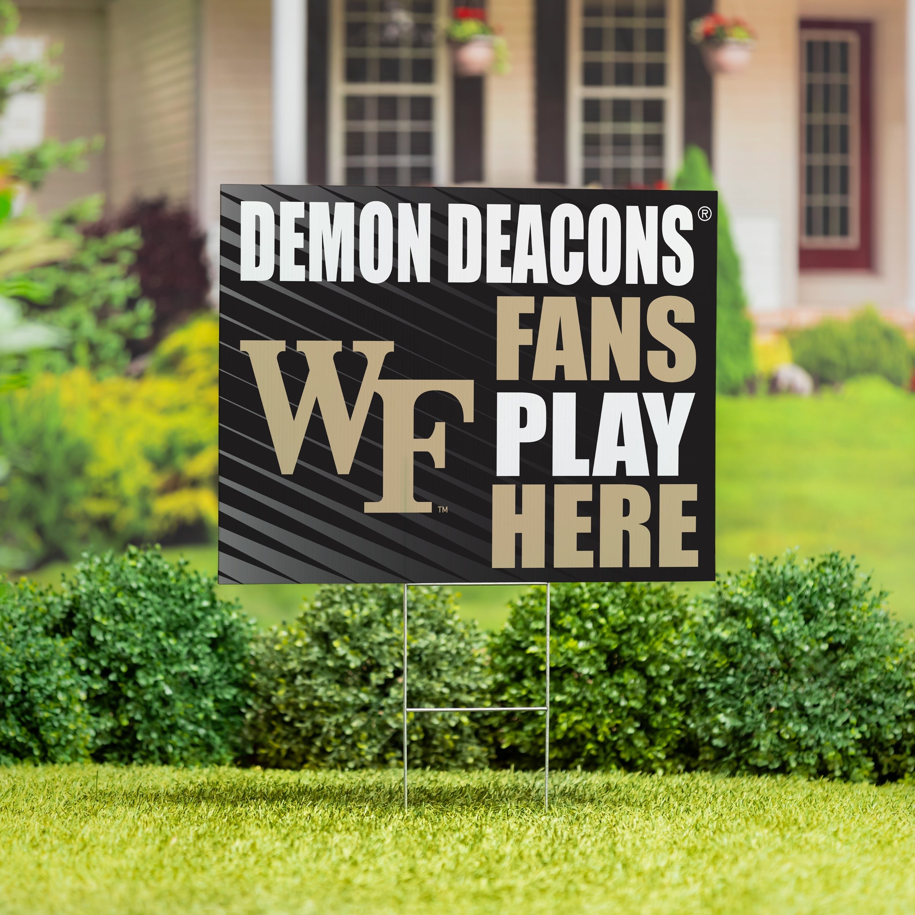 Wake Forest University Coroplast Yard Sign "Fans Play Here"