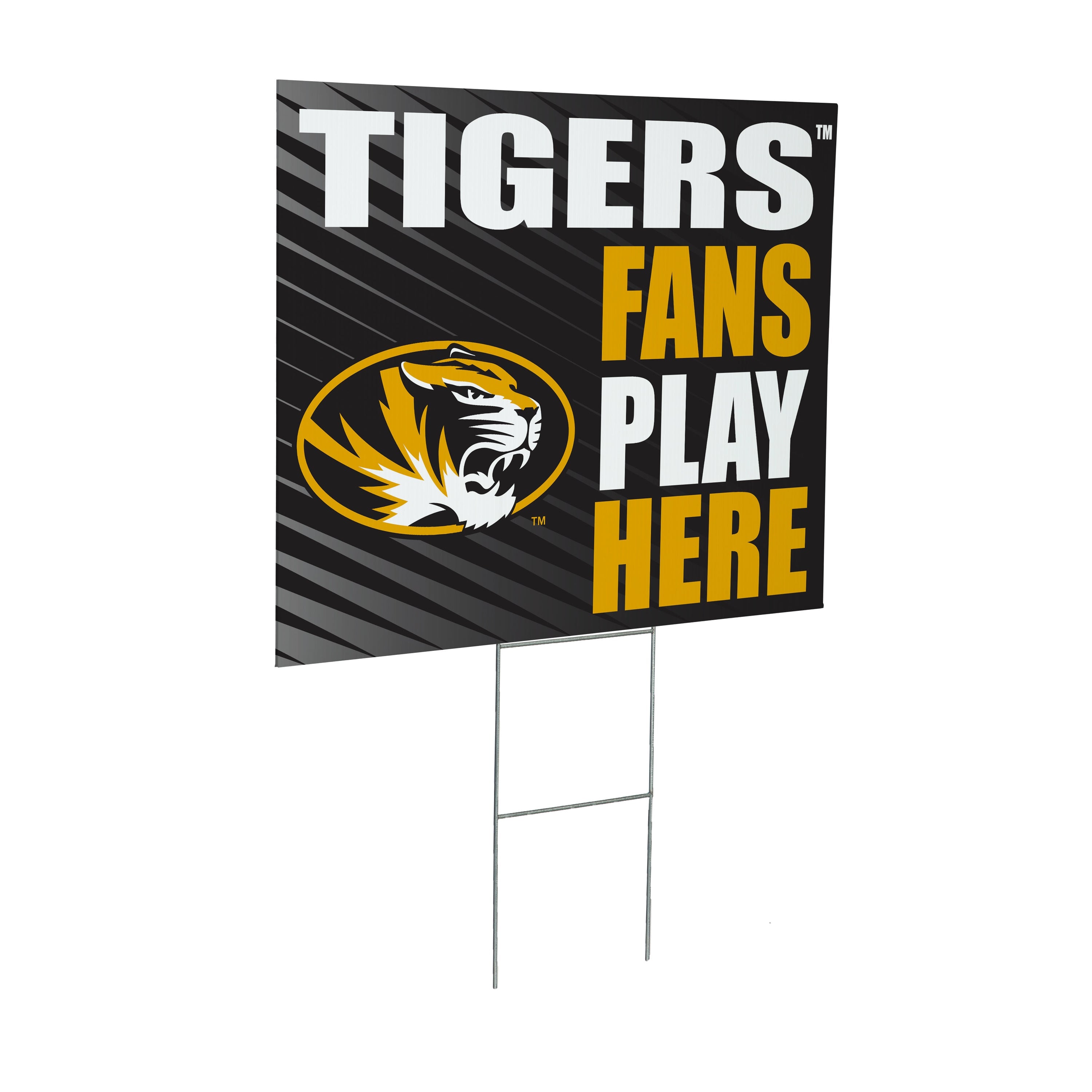 University of Missouri Coroplast Yard Sign "Fans Play Here"