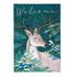 Woodland Deer Welcome Applique House Flag