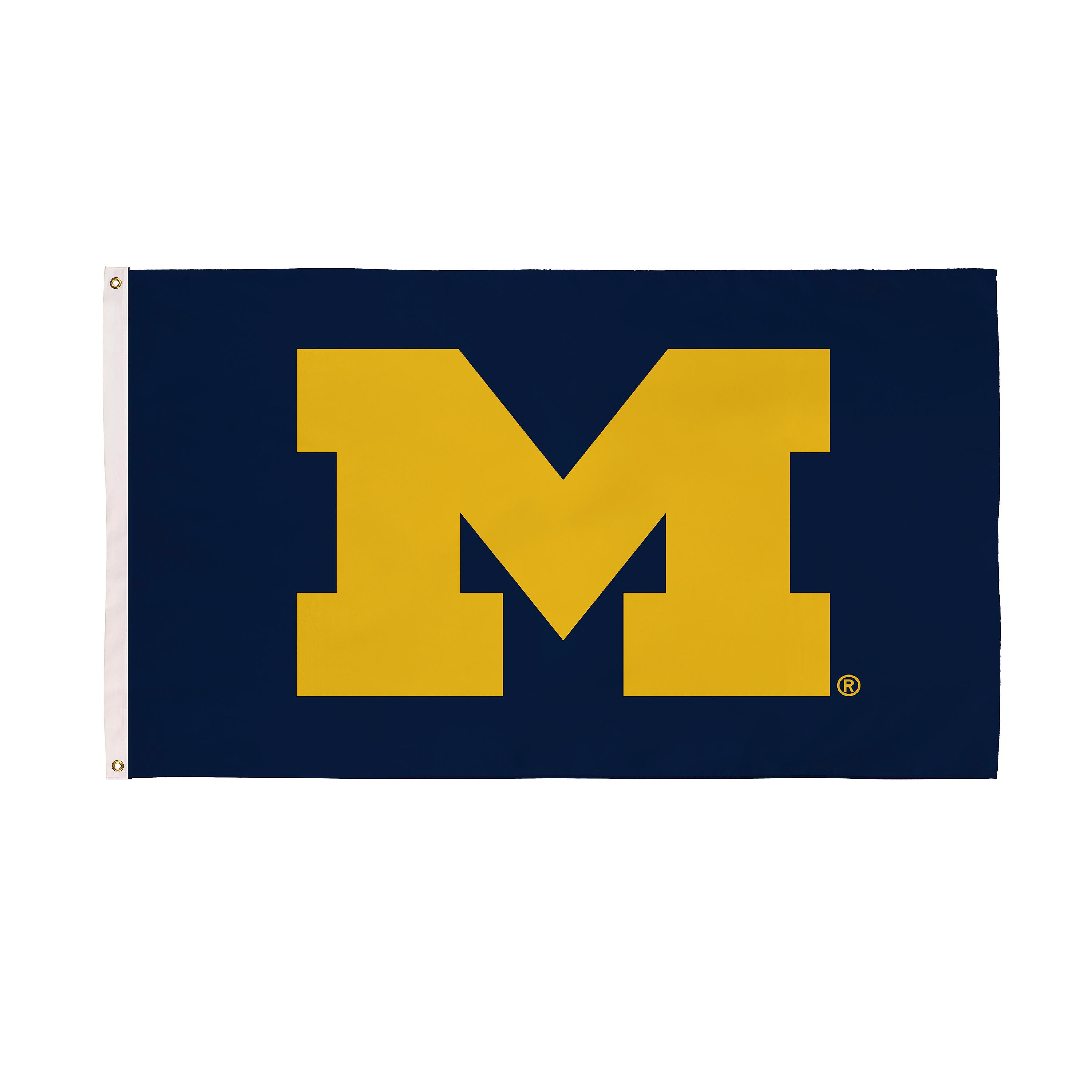 University Of Michigan Single Sided Flag w/ 2 Grommets, 3'x5'