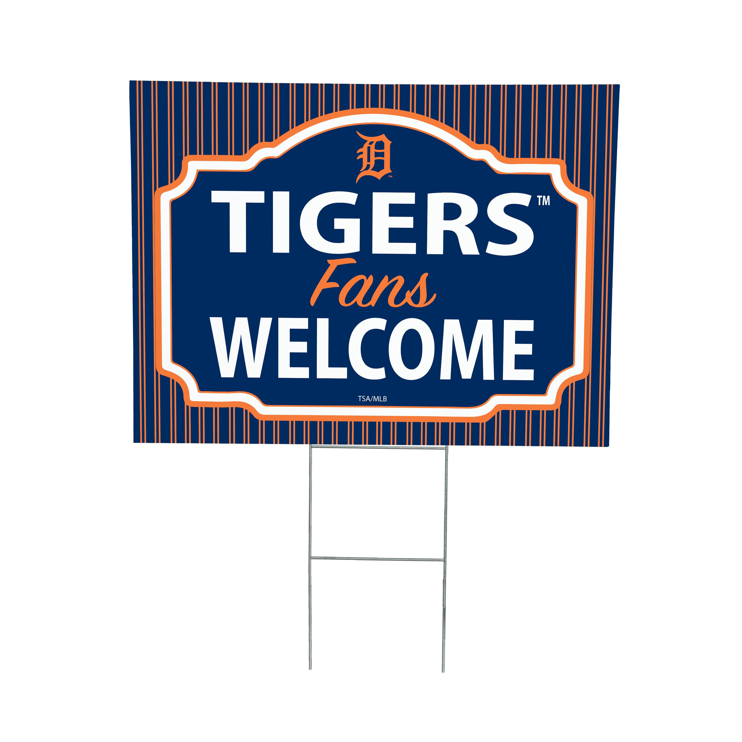 Detroit Tigers Coroplast Yard Sign, "Fans Welcome"