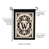 Cambridge Monogram Garden Applique Flag, Letter W
