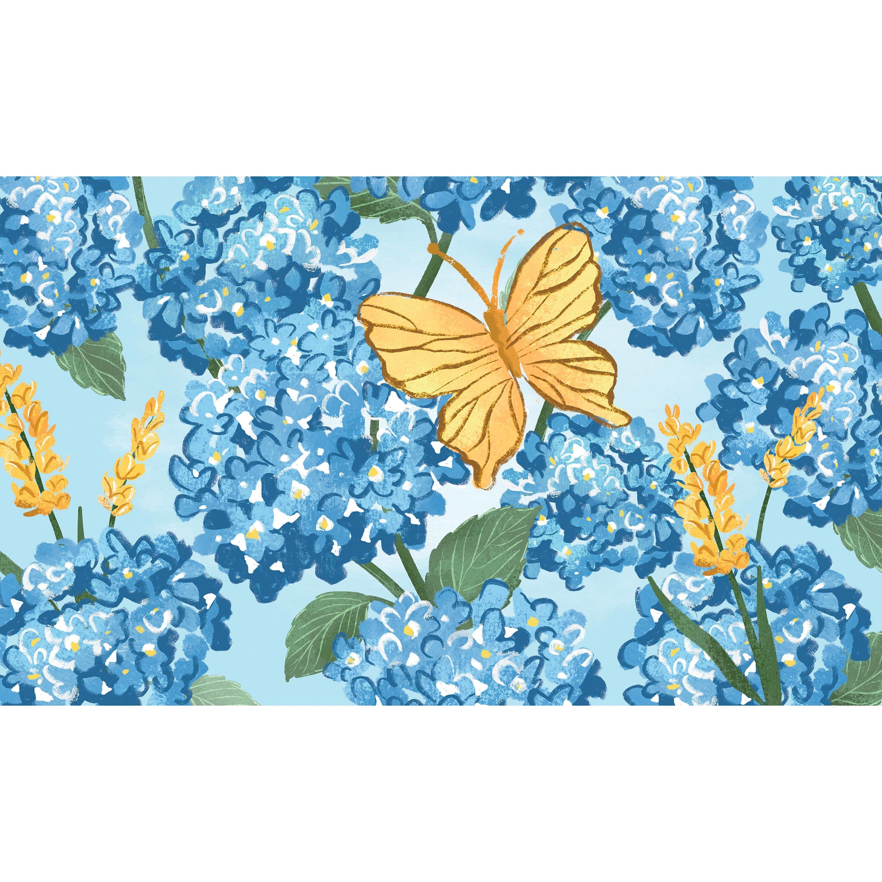 Coastal Citrus Hydrangeas and Butterflies Sassafras Estate Switch Mat