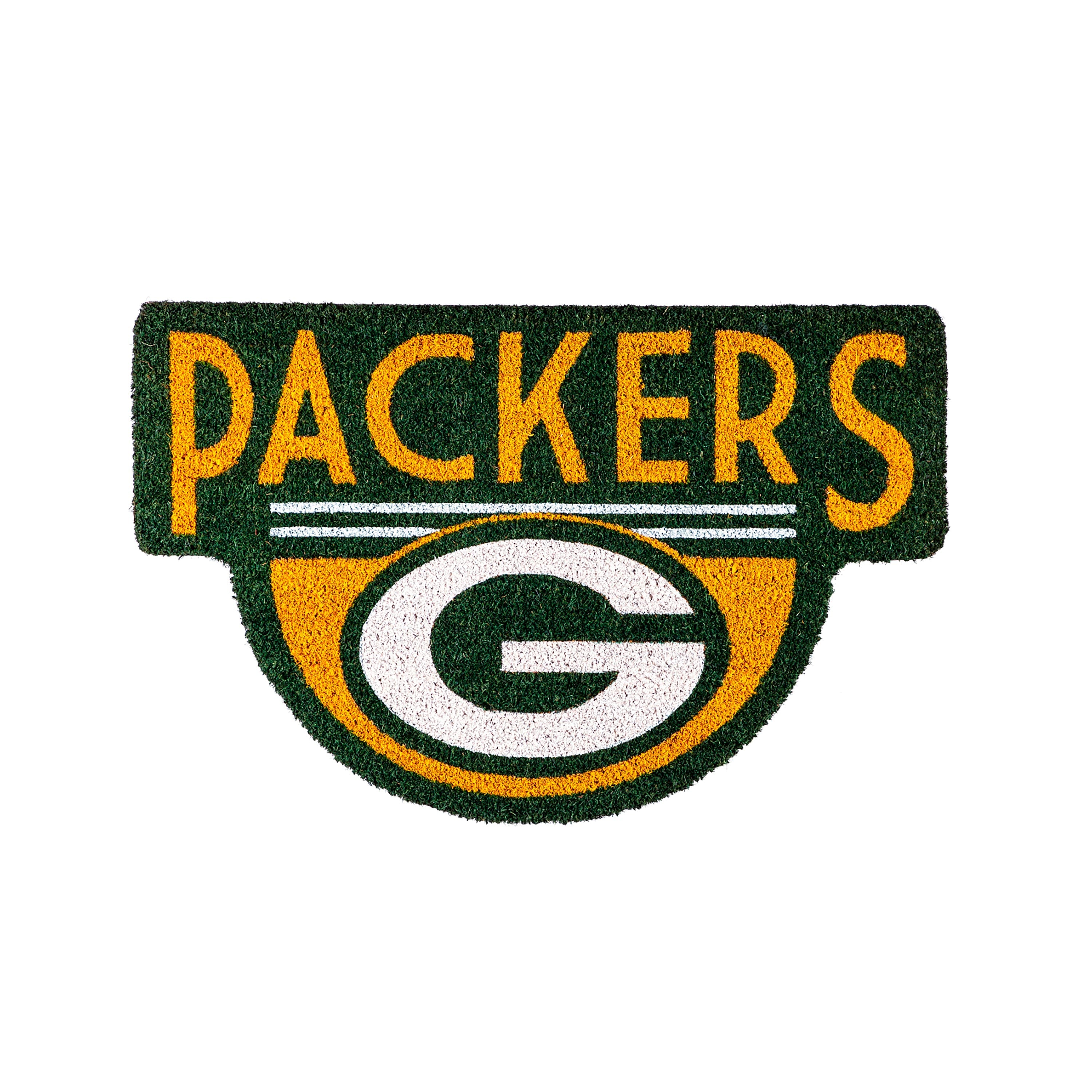 NFL Shaped Coir Door Mat, Packers