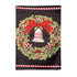 Christmas Bell and Wreath Suede Garden Flag