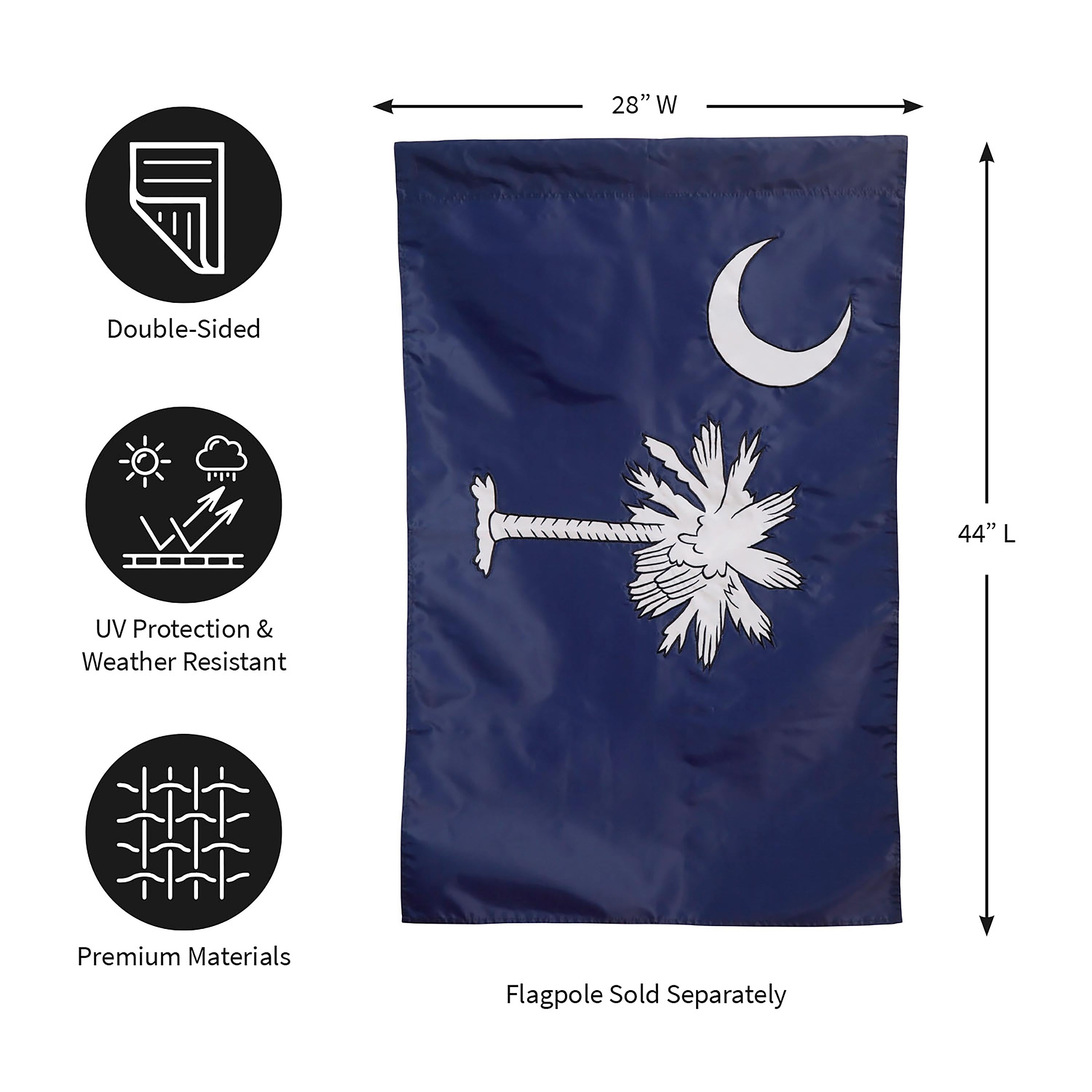 South Carolina House Applique Flag