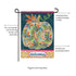 Patterned Jacobean Floral Pumpkin Applique Garden Flag