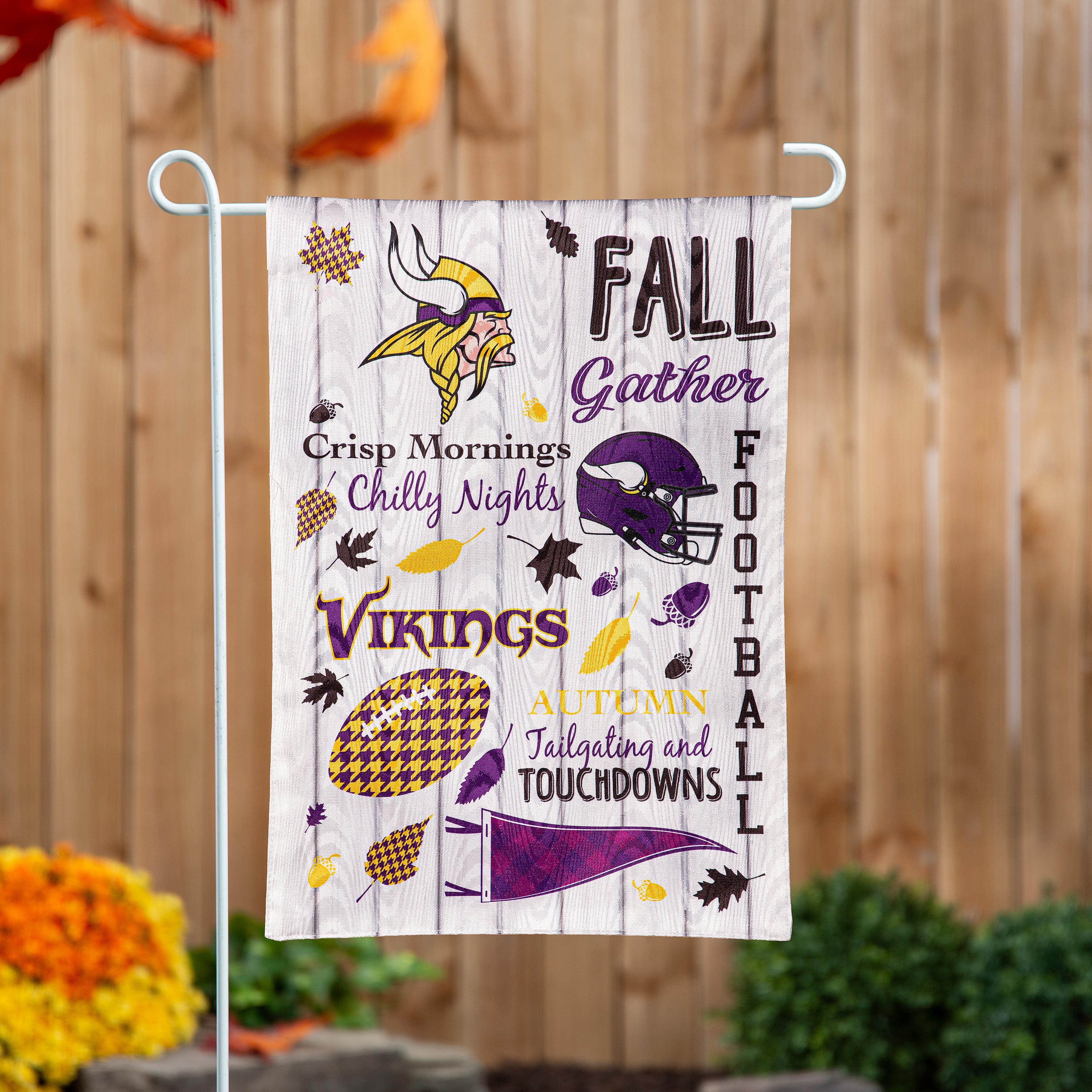 Minnesota Vikings, Moire Flag, GDN, Fall Seasonal