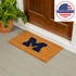 Coir Mat, 16"x28", University Of Michigan