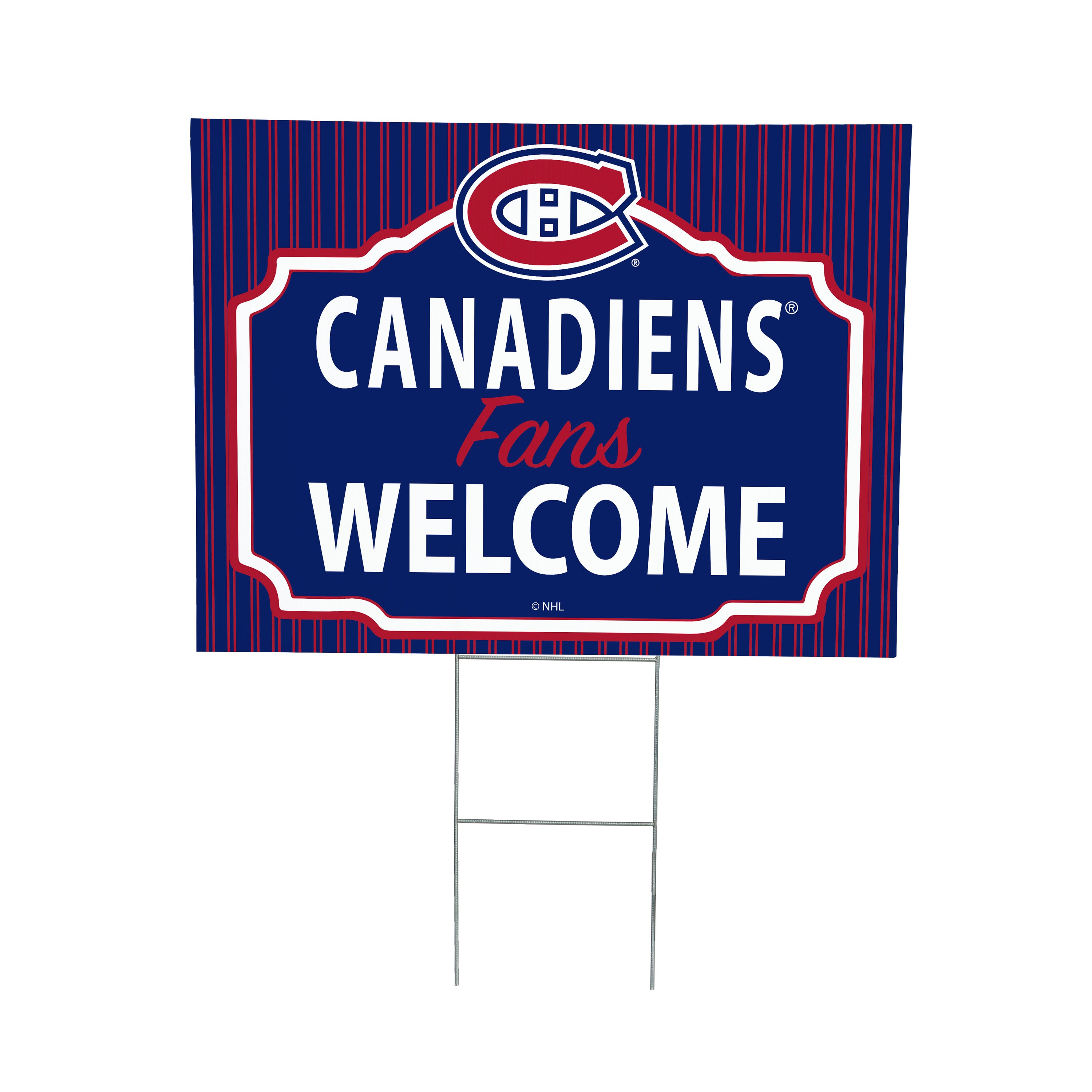 Montreal Canadiens Coroplast Yard Sign, "Fans Welcome"