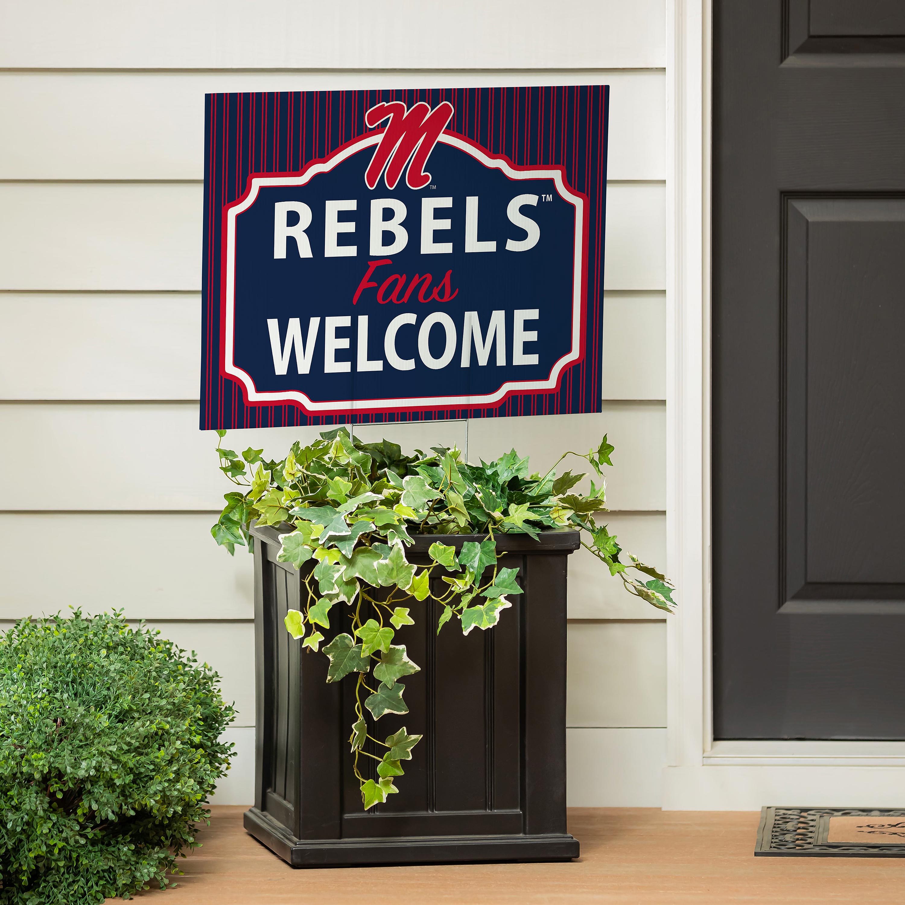 University of Mississippi Coroplast Yard Sign, "Fans Welcome"