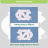 University of North Carolina Single Sided Flag w/ 2 Grommets, 3'x5'