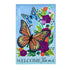 Welcome Home Butterflies Applique House Flag