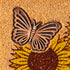 Sunflower Field Coir Mat with Rubber Embossed Butterfly