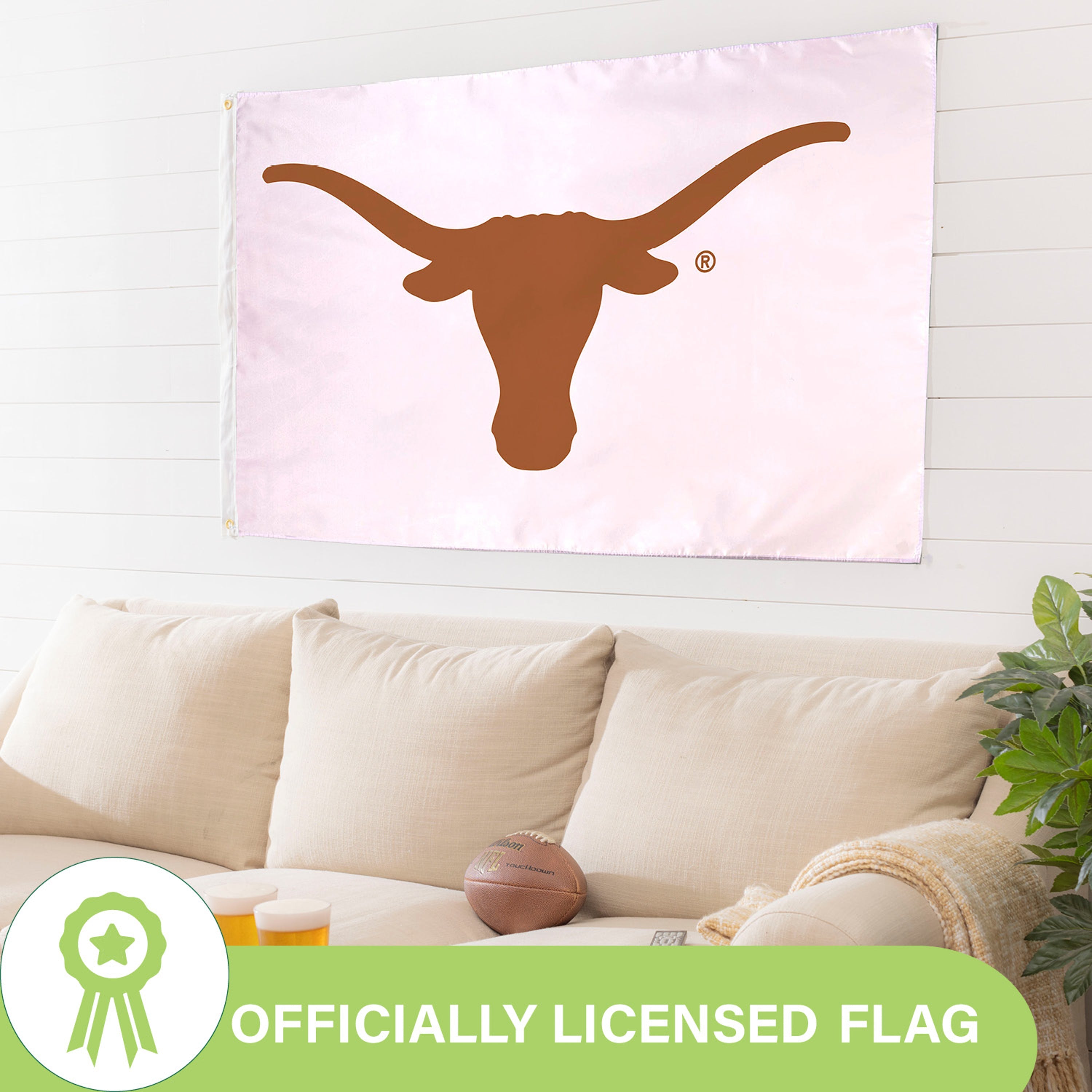 3'x5' Single Sided Flag w/ 2 Grommets, University of Texas