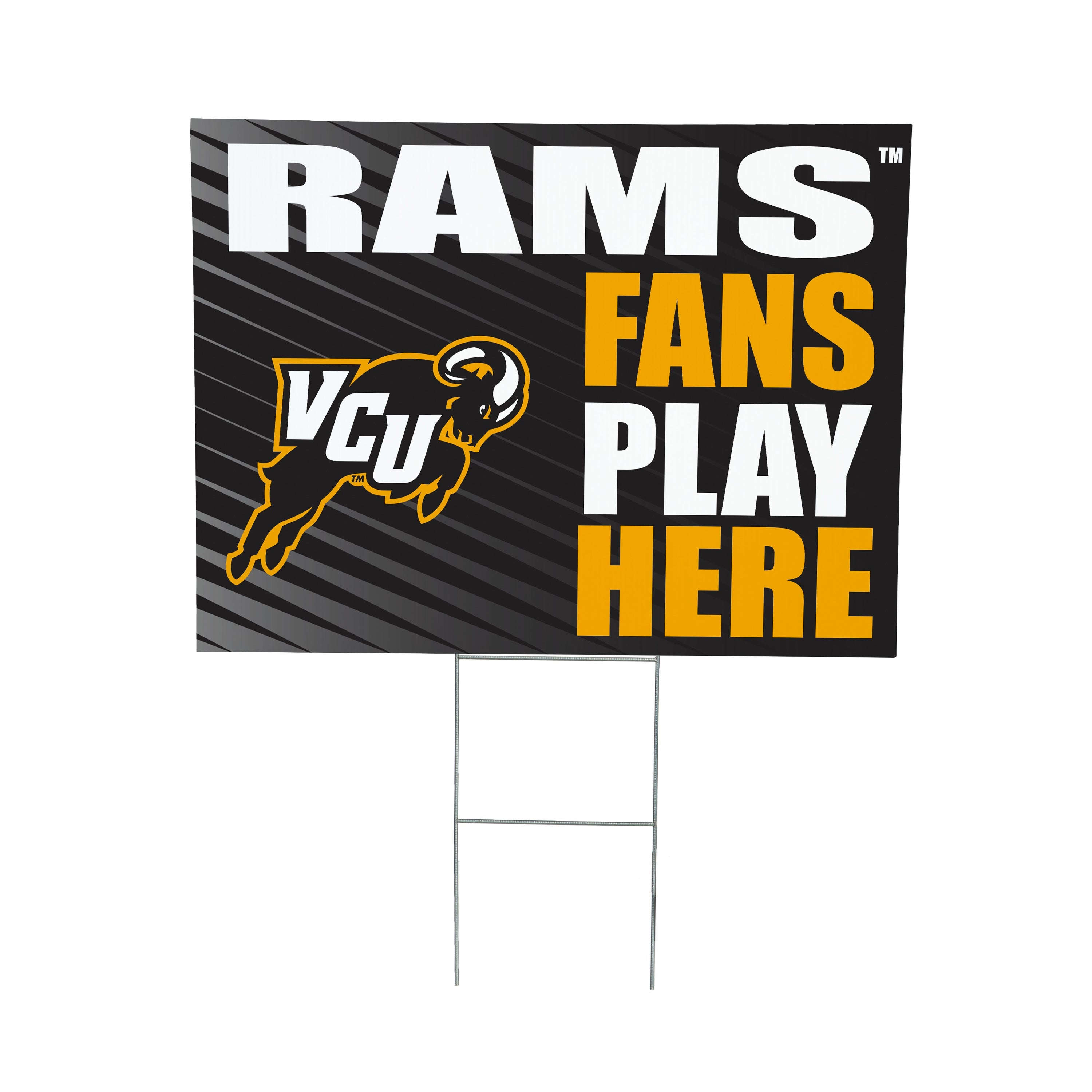 Virginia Commonwealth University Coroplast Yard Sign "Fans Play Here"