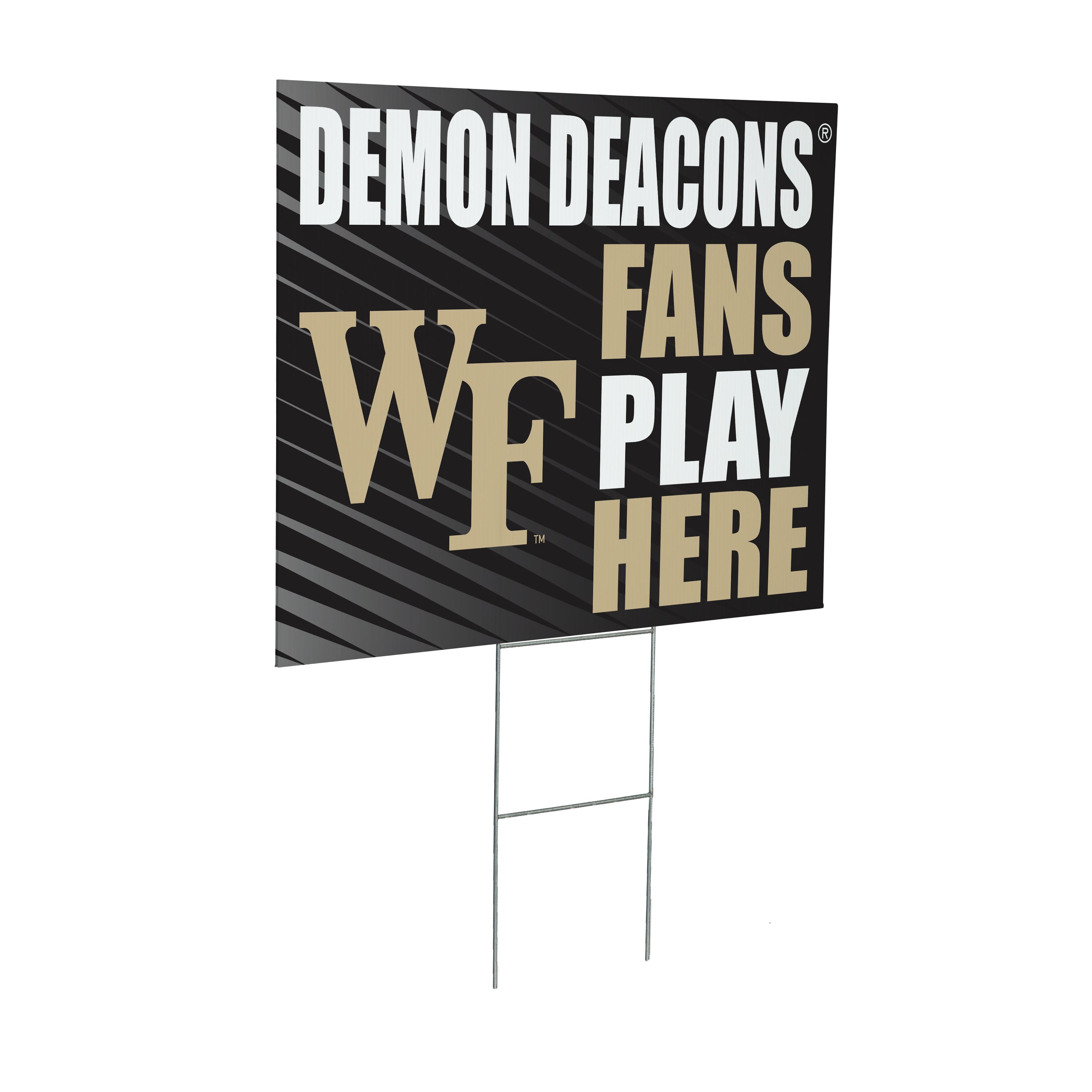 Wake Forest University Coroplast Yard Sign "Fans Play Here"