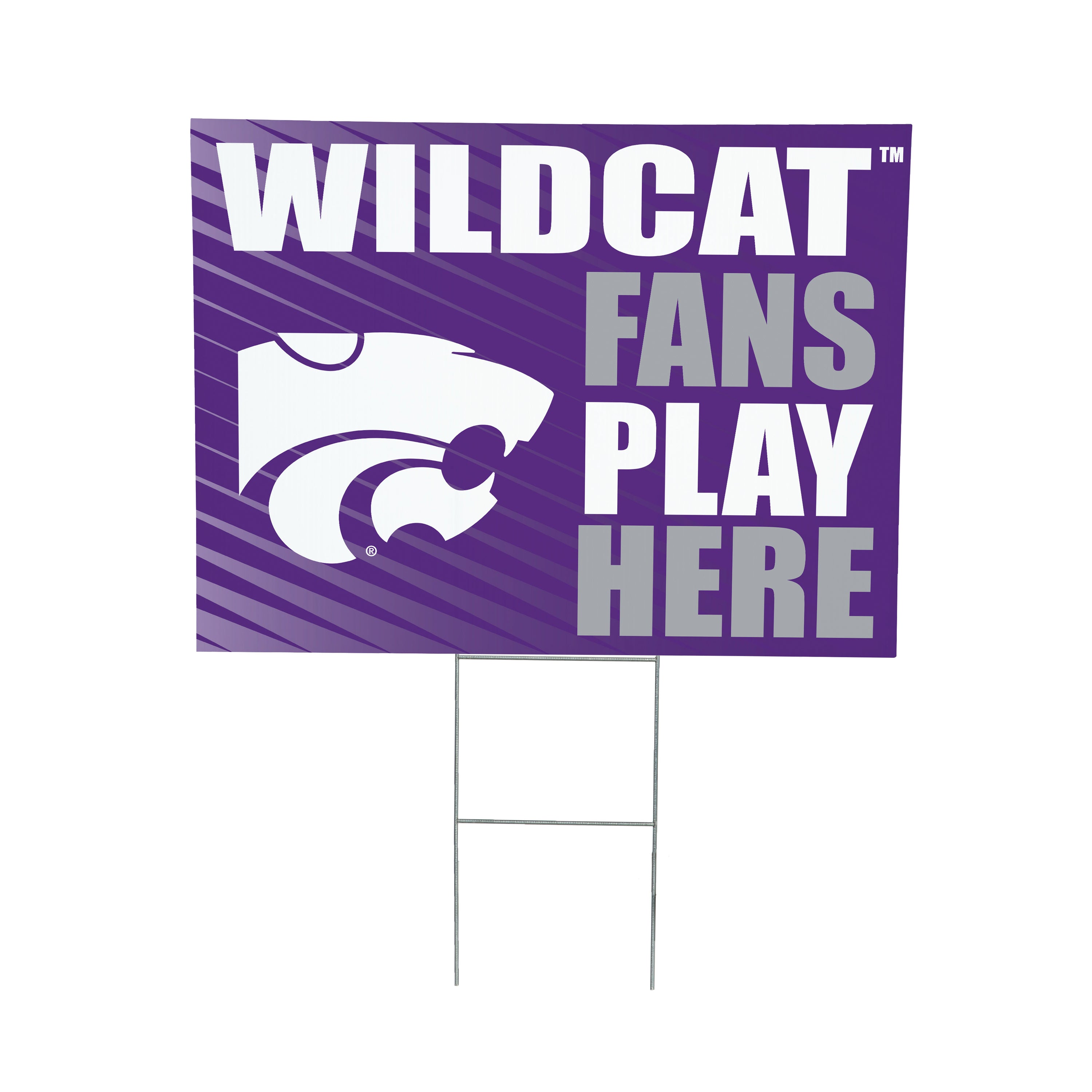 Kansas State University Coroplast Yard Sign "Fans Play Here"